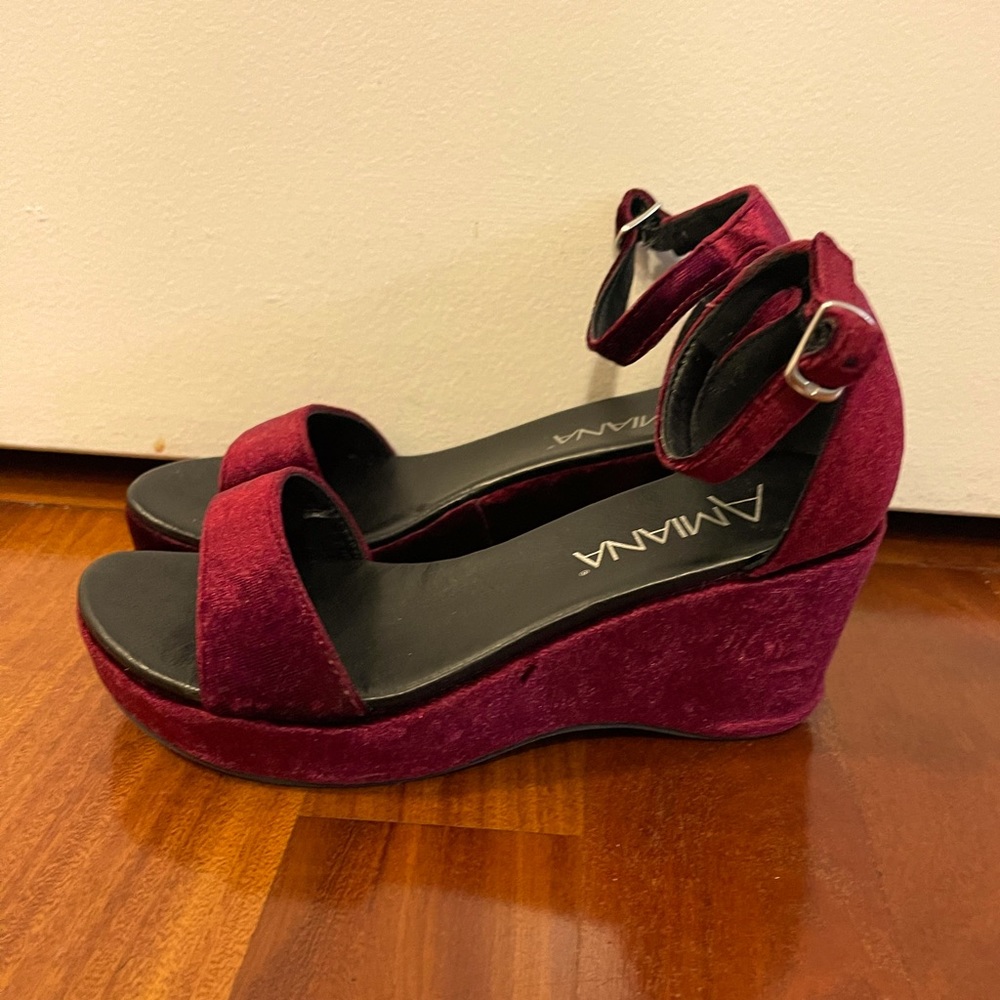Girls Amiana Dress shoes Corlor Burgundy Size 1